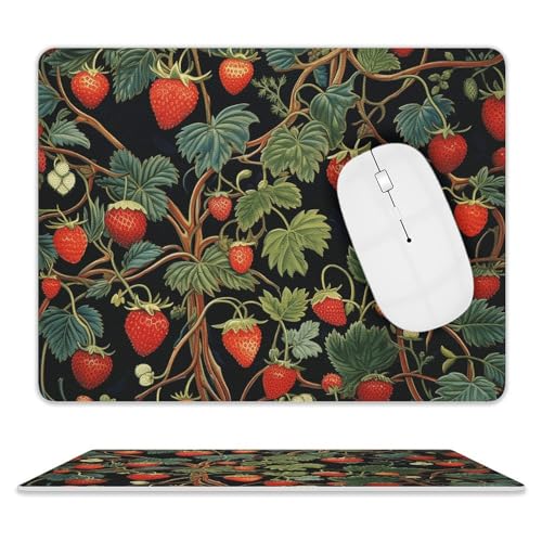 Leder-Mauspad, Computer-Mauspad mit genähten Kanten, Zug-Mauspad für geeignete Laptops, langlebiges Erdbeermuster, bedrucktes Mauspad für Computer, Büro und Zuhause Leder-Mauspad, Computer-Mauspad mit genähten Kanten, Zug-Mauspad für geeignete Laptops, langlebiges Erdbeermuster, bedrucktes Mauspad für Computer, Büro und Zuhause von GHEPSDW