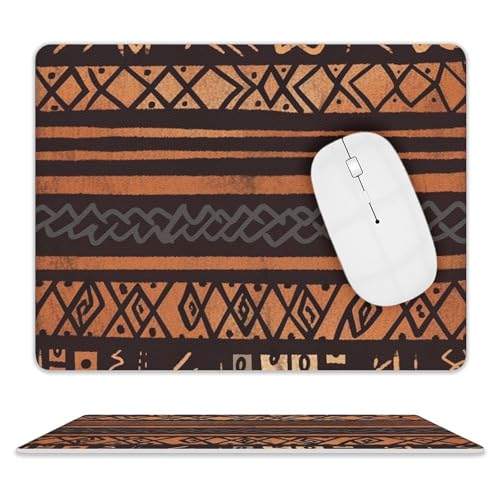 Leder-Mauspad, Computer-Mauspad mit genähten Kanten, Zug-Mauspad für geeignete Laptops, langlebiges afrikanisches Schlammtuch, Tribal-bedrucktes Mauspad für Computer, Büro und Zuhause Leder-Mauspad, Computer-Mauspad mit genähten Kanten, Zug-Mauspad für geeignete Laptops, langlebiges afrikanisches Schlammtuch, Tribal-bedrucktes Mauspad für Computer, Büro und Zuhause von GHEPSDW