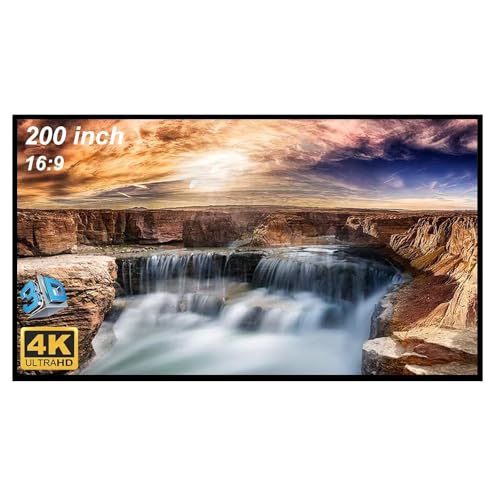 Beamer Leinwand, 200 Zoll Leinwand, GHKJOK große Größe 16: 9 Hängende Projector Screen, Waschbar Faltbar 4K HD 3D Beamer Leinwand für Büro Heimkino, Unterstützung der doppelseitigen Projektion Beamer Leinwand, 200 Zoll Leinwand, GHKJOK große Größe 16: 9 Hängende Projector Screen, Waschbar Faltbar 4K HD 3D Beamer Leinwand für Büro Heimkino, Unterstützung der doppelseitigen Projektion von GHKJOK