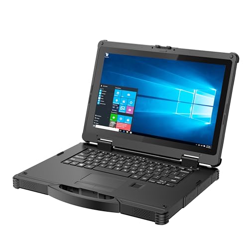 GHKJOK 14 Zoll Rugged Laptop Intel Core 11 i5-1135G7 700 Nits: Notebook FHD (1920 x 1080) Windows 11/16 GB Gesamt-RAM & 256 GB SSD/Wi-Fi 6/BT 5.1/Ethernet-Anschluss für Arbeiten im Freien von GHKJOK