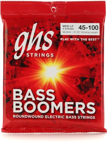 GHS Bass Boomers - ML3045 - Bass String Set, 4-String, Medium Light, .045-.100 von GHS Strings