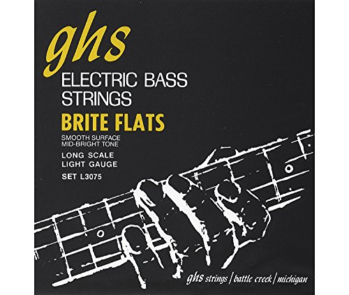 GHS Brite Flats - L3075 - Bass String Set, 4-String, Light, .045-.098 von GHS Strings