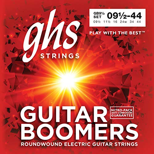 GHS Guitar Boomers - GB9 1/2 - Electric Guitar String Set, Extra Light Plus, .0095-.044 von GHS Strings