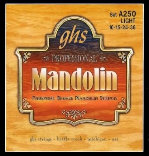 GHS Professional - A250 - Mandolin String Set, Loop End, Phosphor Bronze, Light, .010-.036 GHS Professional - A250 - Mandolin String Set, Loop End, Phosphor Bronze, Light, .010-.036 von GHS Strings