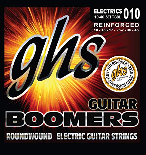 GHS Reinforced Guitar Boomers - T-GBL - Electric Guitar String Set, Light, .010-.046, for Vibrato Systems GHS Reinforced Guitar Boomers - T-GBL - Electric Guitar String Set, Light, .010-.046, for Vibrato Systems von GHS Strings
