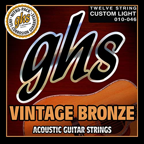 GHS Vintage Bronze - VN - 12CL - Acoustic Guitar String Set, 12-String, Custom Light, .010-.046 GHS Vintage Bronze - VN - 12CL - Acoustic Guitar String Set, 12-String, Custom Light, .010-.046 von GHS Strings