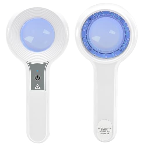 GHWMYD Wood Lampe UV Untersuchung, LED395nm U-V Taschenlampe Detektor, Wiederaufladbarer, Passend für Trockene Flecken/Katze und Hundepflege/Hautprüfung/Haustier Urin von GHWMYD