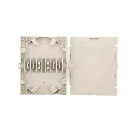 GHZHANG 10 Stück 12-adrige Mini-Faserschale for optische Kabel-Klemmenbox, kleine Scheibe, FTTH-Splitterbox(12 cores White Box) von GHZHANG