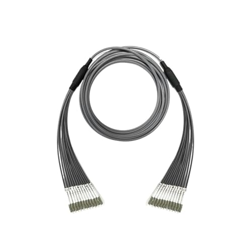 GHZHANG 12-adriges LC-Patchkabel for den Außenbereich, 150–300 m, gepanzertes Multimode-Kabel, 200 m, 12C SC FC ST OM1 OM2, grau, wasserdicht, optischer Jumper, 12 Fasern, 50 µm(300m OM2,SC-SC) von GHZHANG
