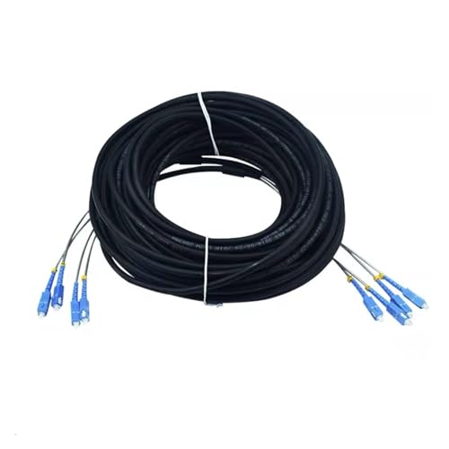 GHZHANG 120m 2/4 Adern Outdoor Patchkabel 7,0mm 2C 4C CPRI LC SC FC SM DVI Wasserdicht FTTH Jumper Optische Faser Gepanzertes Kabel 2 Core(SC-SC,4 cores SM) von GHZHANG