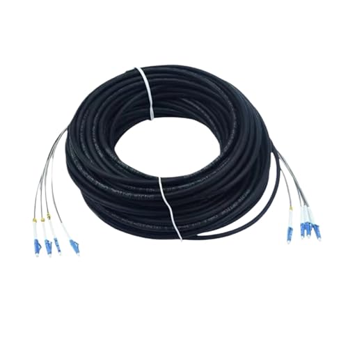 GHZHANG 400m 2/4 Adern Outdoor Patchkabel 7,0mm 2C 4C CPRI LC SC FC A SM DVI Wasserdicht FTTH Jumper Optische Faser Gepanzertes Kabel 2 Core(FC-FC,4C SM Out Connector) von GHZHANG