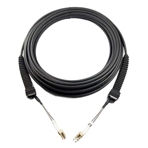 GHZHANG 40m50m60m70m80m100m120m OM4 Patchkabel 7,0mm 2C LC SC FC Im Freien wasserdichte FTTH Jumper Optische Faser Gepanzerte Kabel 2 Core(120m,NSNLC-NSNLC) von GHZHANG