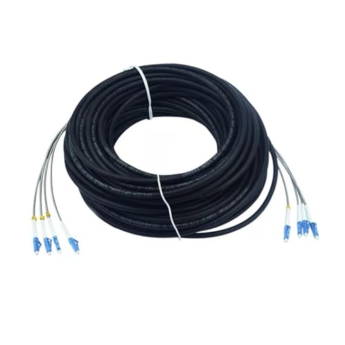 GHZHANG 60m 2/4 Adern Outdoor Patchkabel 7,0mm 2C 4C CPRI LC SC FC SM DVI Wasserdicht FTTH Jumper Optische Faser Gepanzertes Kabel 2 Core(LC-LC,2 cores SM-01) von GHZHANG