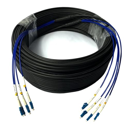 GHZHANG LC-gepanzertes optisches Kabel, Singlemode 2-adrig, 4-adrig, 6-adrig, 8-adrig, 2-adrig, for den Außenbereich, hartes, Nicht weiches Glasfaserkabel, 10 m bis 40 m(6-core 6LC-6LC 40m) von GHZHANG