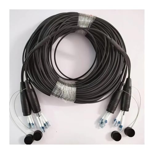GHZHANG TPU-gepanzertes optisches Kabel, LC UPC, SC UPC, weiches Patchkabel, Singlemode, 2/4/6/8 Kerne, mit Schutzhülle, 60 m, 80 m, 100 m, 120 m(4-core 4LC-4LC 120m) von GHZHANG