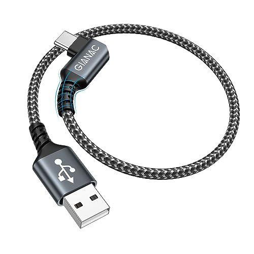 GIANAC USB C Kabel Kurz 30CM, [90 Grad] Ladekabel 3.1A schnellladekabel und Datenkabel für Samsung Galaxy S22 S21 S20 S10 S9 S8 Plus, Huawei P30/P20/P10, Google Pixel, Sony Xperia von GIANAC