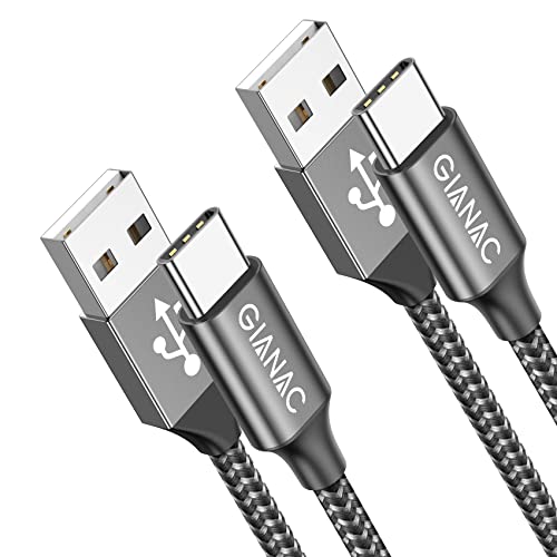 USB C Kabel [2Pack 0.5M] Ladekabel USB C Schnellladekabel Nylon Ladekabel für Samsung S10/S9/S8te 10te 9, Huawei P30/P20/Mate 20, Sony Xperia, Smartphone von GIANAC