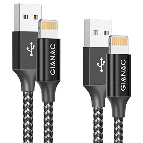 iPhone Ladekabel (2Stück 2M) iPhone Kabel,USB Lightning Kabel [MFi-Zertifiziert] Fast USB Ladekabel iPhone SchnellKabel für iPhone 14,13,12,11,XS, XS Max,XR,X,8,8Plus,7,7Plus,6s,6s Plus,6,6 Plus von GIANAC