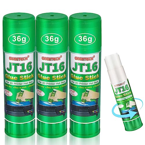 GIANTARM 3D Drucker Klebestifte, PVP Kleber, feste Aufkleber, Druckkleber, Wärmebett-Kleber für Perfekte Haftung auf dem 3D Drucker Druckbett (3er Set) von GIANTARM