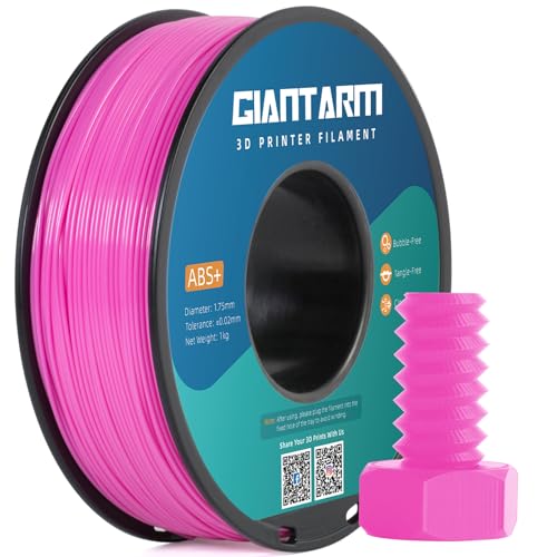 GIANTARM ABS+ Filament 1.75 mm, 3D Drucker Filament 1 kg, 1 Spule, Durchmessertoleranz +/- 0.02 mm, ABS Neu Rosa von GIANTARM