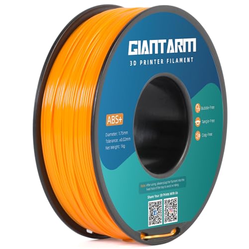 GIANTARM ABS+ Filament 1.75 mm, 3D Drucker Filament 1 kg, 1 Spule, Durchmessertoleranz +/- 0.02 mm, ABS Orange von GIANTARM