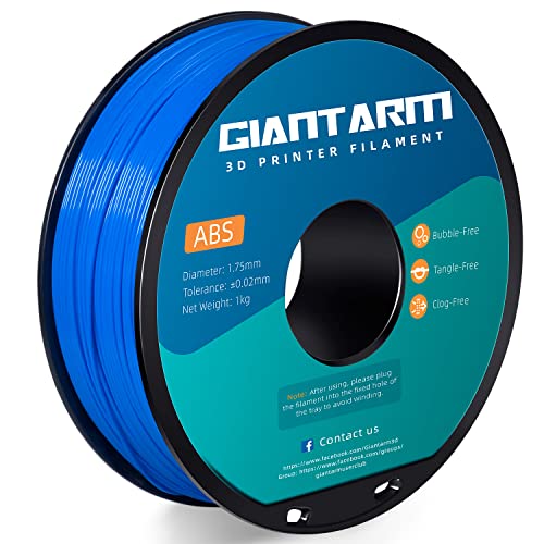 GIANTARM ABS Filament 1.75mm, 3D Drucker Filament 1KG 1 Spule, Durchmessertoleranz +/- 0.02mm, ABS Blau von GIANTARM