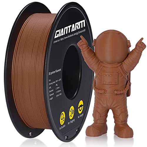 GIANTARM Matte PLA Filament, 1,75 mm Filament für 3D-Drucker 1 kg Spule, Matte Braun von GIANTARM