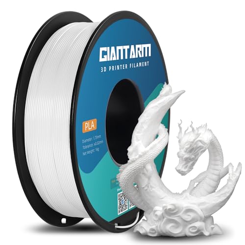 GIANTARM PLA Filament 1.75mm,3D Drucker Filament PLA 1kg,MaBgenauigkeit +/- 0,02mm,3D-Druckmaterialien,PLA Weiß von GIANTARM