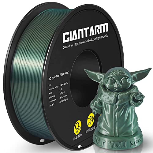 GIANTARM Silk PLA Filament 1.75mm, 3D Drucker Filament PLA 1kg Spule, Silk Bronze von GIANTARM