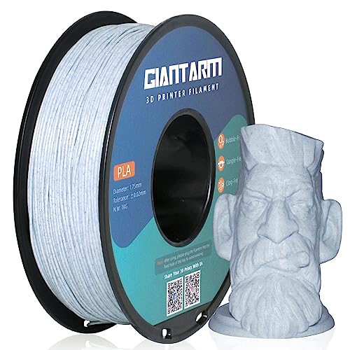 Giantarm PLA Filament 1,75 mm, 3D-Drucker Filament PLA Silk Marmor Blau, 1 kg Spule von GIANTARM