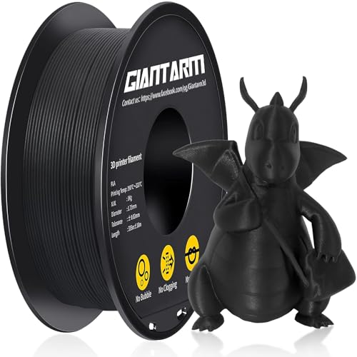 Matte Schwarz PLA Filament, 1,75 mm 1 kg Spule von GIANTARM