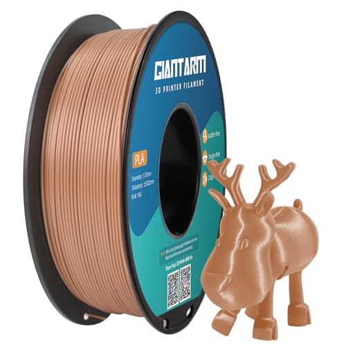 PLA Filament 1.75mm, GIANTARM 3D Drucker Filament PLA Braun 1kg Spool von GIANTARM