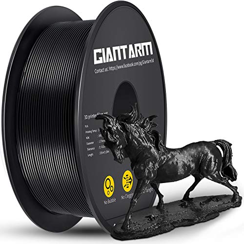 PLA Filament 1.75mm, GIANTARM 3D Drucker Filament PLA Schwarz 1kg Spool von GIANTARM