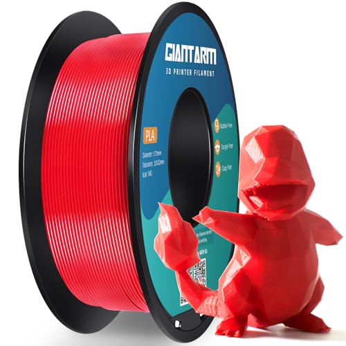 PLA Filament 1.75mm,GIANTARM 3D Drucker Filament PLA Rote 1kg Spool von GIANTARM