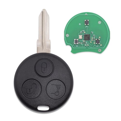 GIANTO Schlüsselgehäuse kompatibel mit Mercedes Benz, Smart ForTwo, 450 Roadster, Crossblade, Schutzhülle aus Kunststoff + elektronischer Chip (Kompatibilität überprüfen) von GIANTO