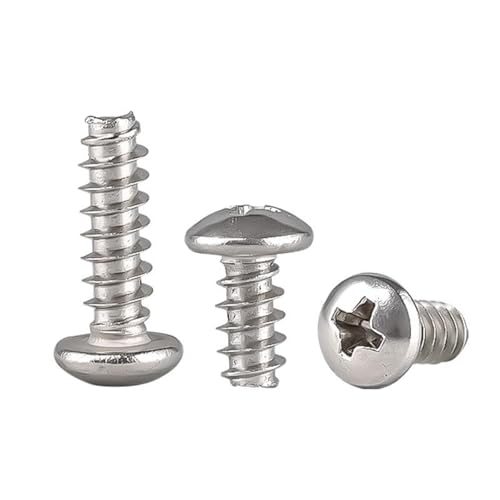 GIAYEU Selbstbohrende Schrauben aus Metall, selbstschneidende Linsenkopf-Kreuzschlitzschrauben aus Edelstahl 304, M2-M5, 20 Stück(M2.2x5mm) von GIAYEU