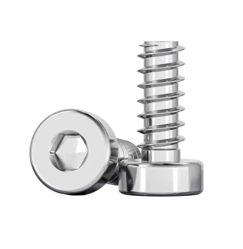 GIAYEU Selbstbohrende Schrauben aus Metall, selbstschneidende Schrauben mit Innensechskant aus Edelstahl, M2-M6(M2.6 x5 mm (50 Pcs)) von GIAYEU