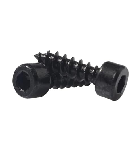 Selbstbohrende Schrauben aus Metall, schwarz, Güteklasse 8.8, Zylinderkopf, Sechskantkopf, selbstschneidende Schrauben, Möbel, M2-M6(M2.6 x6 mm (50 Pcs)) von GIAYEU