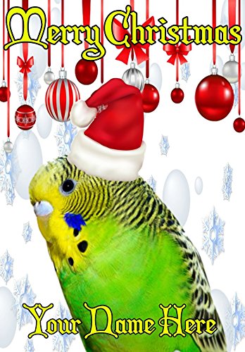 Gifts For All Weihnachtskarte, Motiv: Wellensittiche, A5, personalisierbar von GIFTSFORALL