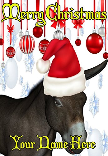 Giftsforall Weihnachtskarte, Motiv: Esel ptcc139, A5, personalisierbar, Grußkarten von GIFTSFORALL