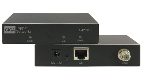 GIGA Copper - G.hn Wave2 EoC Bridge - Gigabit Ethernet Over Coax, Netzwerk über Koaxialkabel, 1600 Mbit/s, Latenz <1ms, 1x G4201C InHome von GIGA Copper Networks