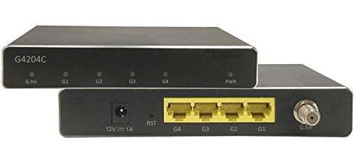 GIGA Copper - G.hn Wave2 EoC Bridge - Gigabit Ethernet Over Coax, Netzwerk über Koaxialkabel, 1600 Mbit/s, Latenz <1ms, 1x G4204C InHome von GIGA Copper Networks
