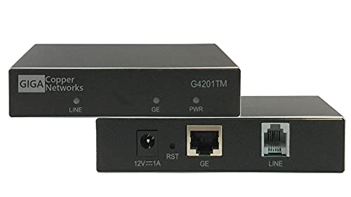 GIGA Copper - G.hn Wave2 MIMO Bridge Set - Gigabit Ethernet über Telefonkabel (2- & 4-Draht), Netto-Bandbreite 1500 Mbit/s, 2X G4201TM Master+Client von GIGA Copper Networks