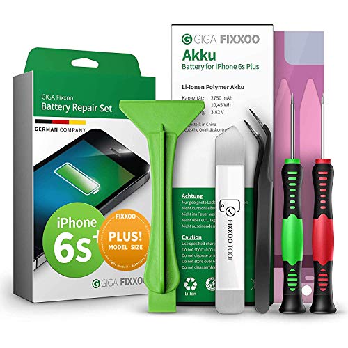 GIGA Fixxoo® Handy Akku Reparatur Set iPhone 6s Plus Akku [inkl. Werkzeug-Kit & Anleitung] - Original Akku Kapazität - Ersatzakku für einen einfachen Austausch - Akku iPhone - iPhone Batterie von GIGA Fixxoo