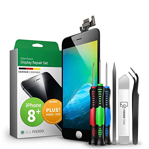 GIGA Fixxoo® iPhone 8 Plus Display Original [inkl. Werkzeug-Kit] - Retina LCD Glas mit Touchscreen - Original iPhone Display Reparatur Set - Ersatzdisplay für iPhone mit Werkzeugkit von GIGA Fixxoo