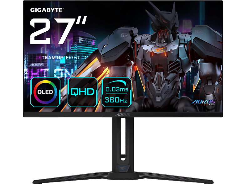 GIGABYTE AORUS FO27Q3 27 Zoll QHD Gaming Monitor (0,03 ms Reaktionszeit von GIGABYTE