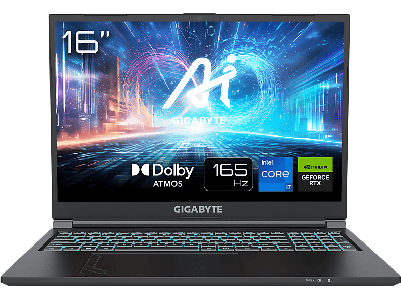 GIGABYTE G6, Gaming Notebook, mit 16 Zoll Display, Intel® Core™ i7,13620H Prozessor, GB RAM, 1 SSD, NVIDIA GeForce RTX™ 4050, Iron Grey, Windows 11 von GIGABYTE