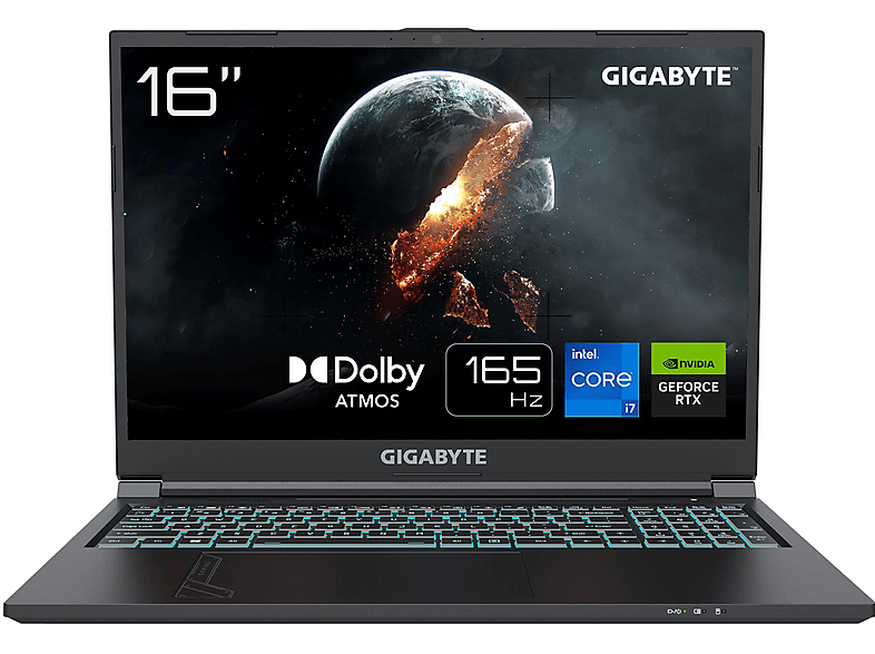 GIGABYTE G6 KF-73DE854KH, Gaming Notebook, mit 16 Zoll Display, Intel® Core™ i7,i7-13700H Prozessor, GB RAM, 1 TB SSD, NVIDIA GeForce RTX™ 4060, Iron Gray, Windows 11 Home von GIGABYTE