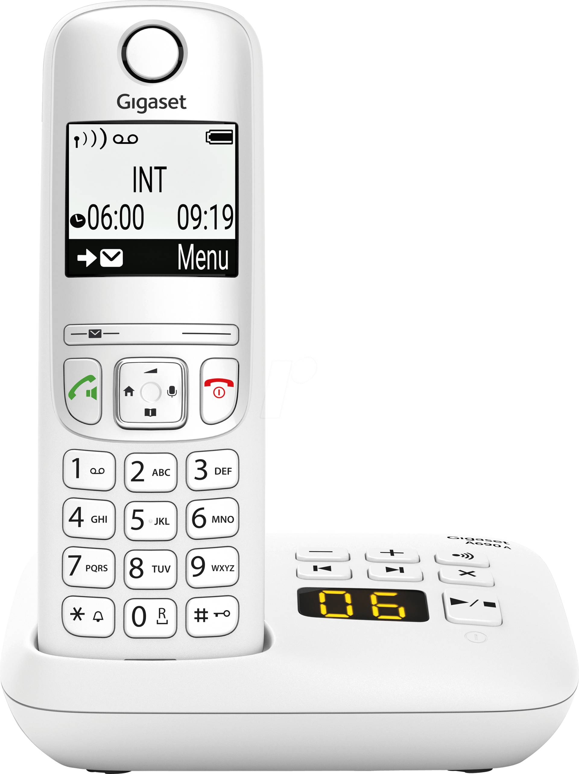 GIGASET A690AWS - DECT Telefon, 1 Mobilteil, Anrufbeantworter, weiß von GIGASET COMMUNICATIONS