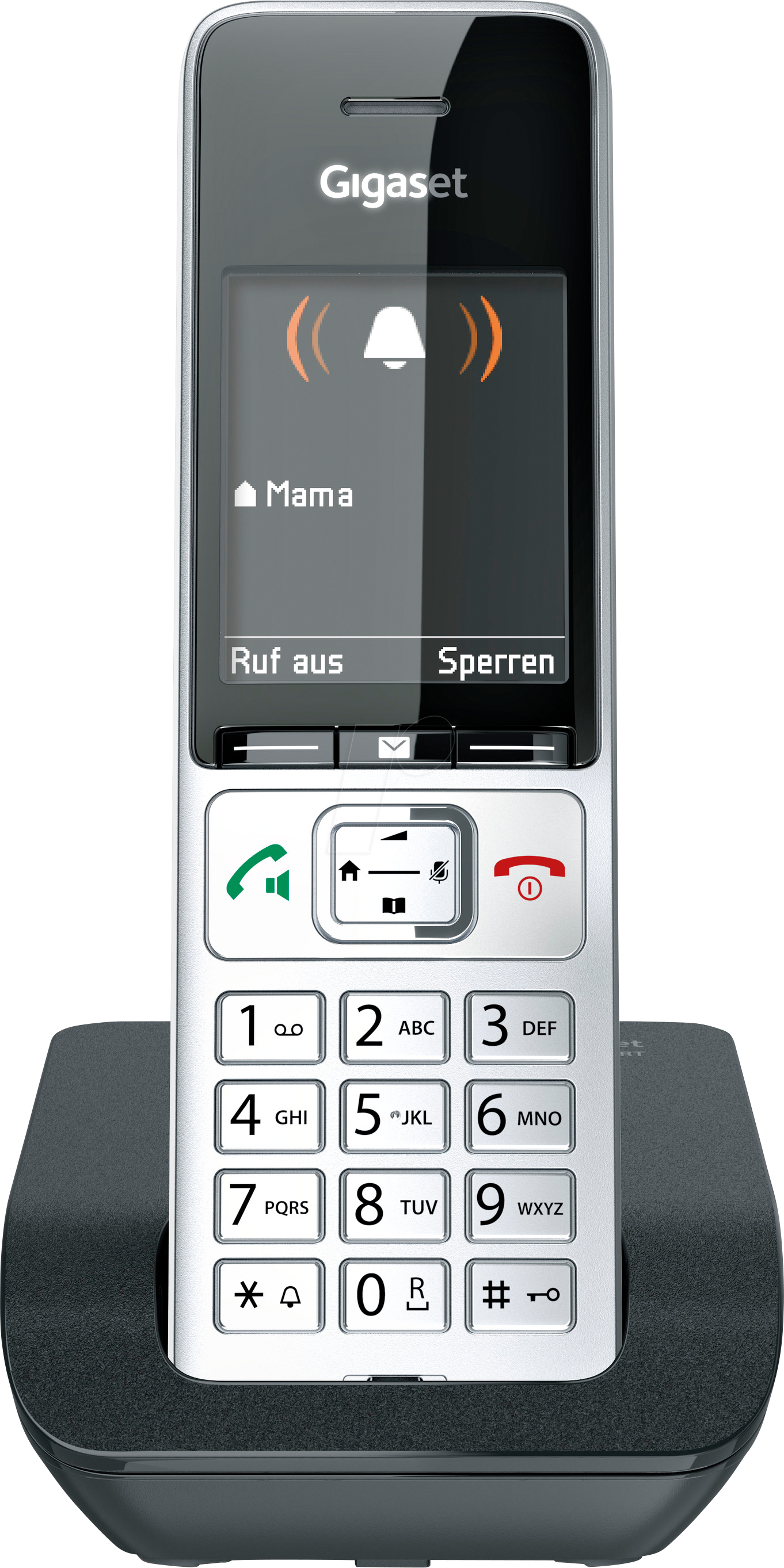 GIGASET C500 - DECT Telefon, 1 Mobilteil, silber/schwarz von GIGASET COMMUNICATIONS